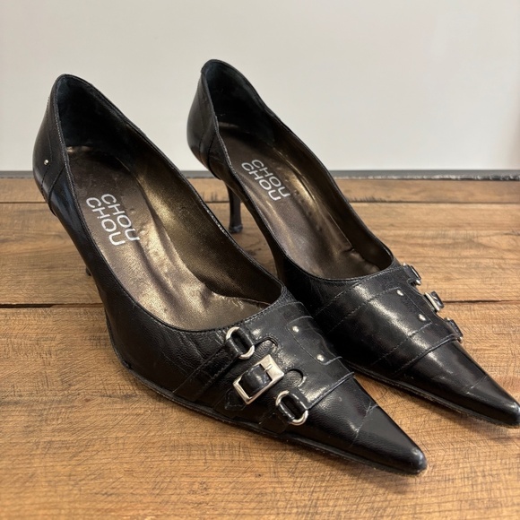 Chou Chou Shoes - CHOU CHOU Black Heels with Buckle